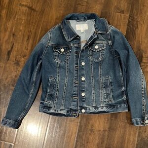 Denim Jacket with Button Closure